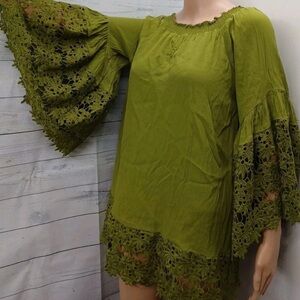 Colleen Lopez Olive Textured Top
